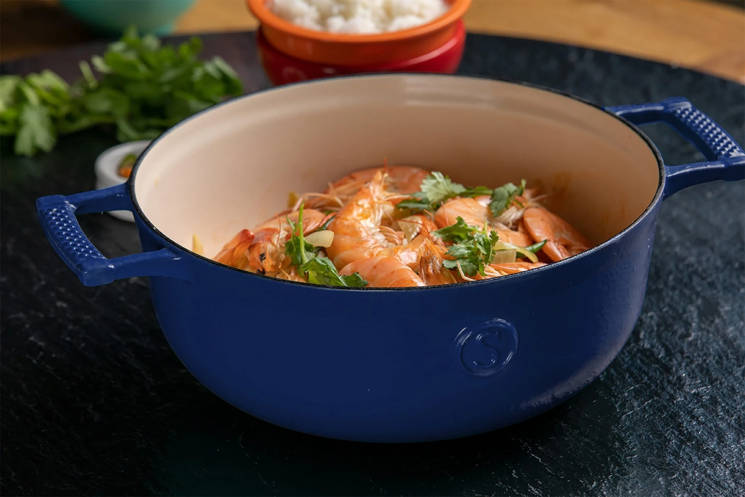 Saveur Selects Hapjespan Voyage - Classic Blue - ø 25 Cm / 3.3 Liter - Geëmailleerde Anti-aanbaklaag - Afbeelding 2