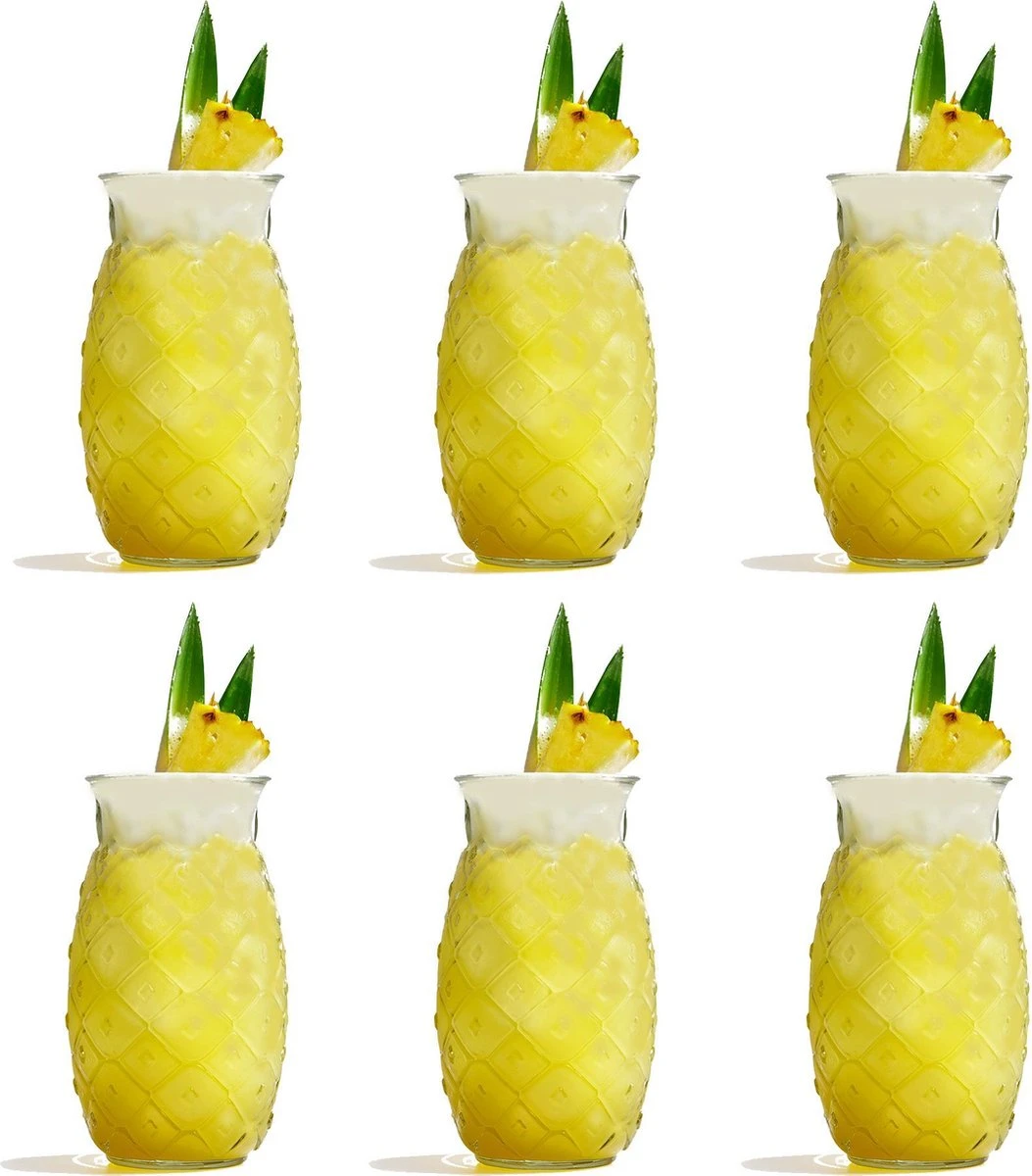 Cocktailglas / Tiki Ananas Glas - 400 Ml - 6 Stuks