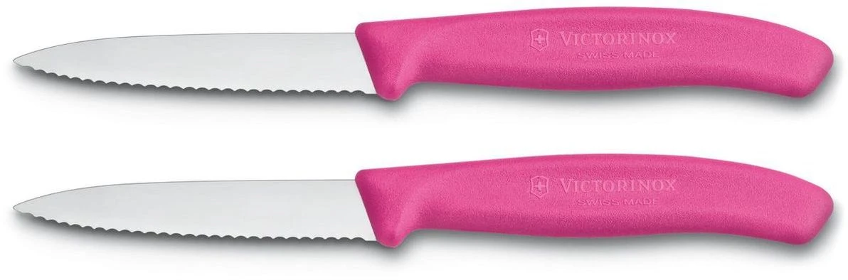 Victorinox Schilmes Swiss Classic - Roze - Gekarteld - 2 Stuks