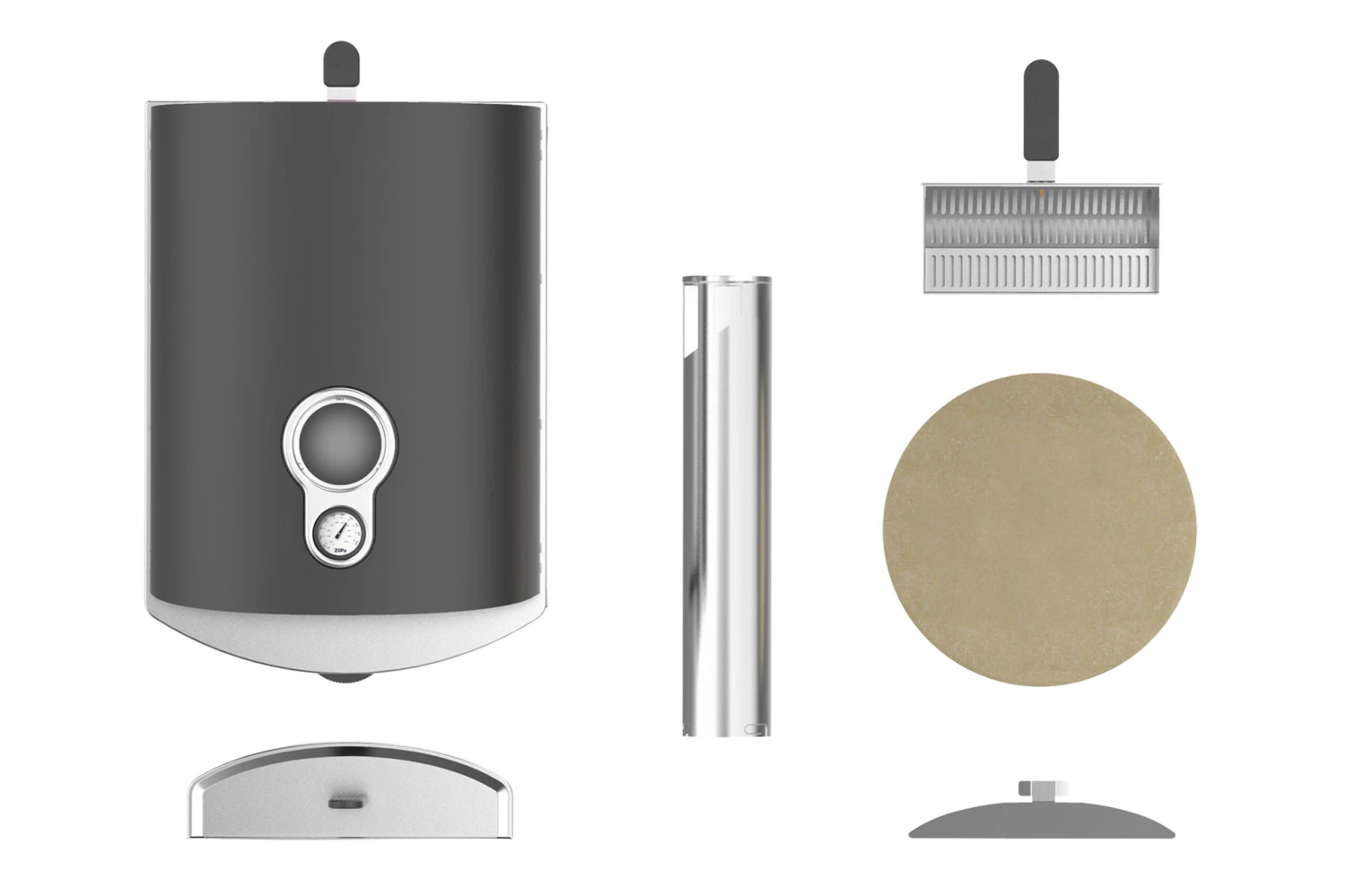 ZiiPa Pizza Oven Piana - Houtgestookt - Met Thermometer - Leisteen - Voor ø 30 Cm Pizza's - Roterende Pizzasteen - Afbeelding 8