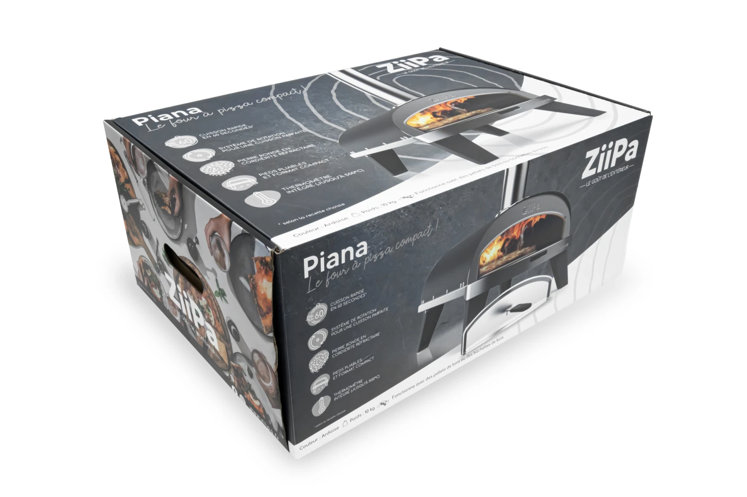 ZiiPa Pizza Oven Piana - Houtgestookt - Met Thermometer - Leisteen - Voor ø 30 Cm Pizza's - Roterende Pizzasteen - Afbeelding 9