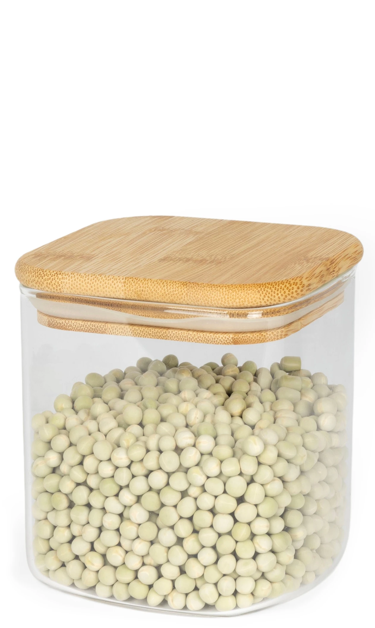 Sareva Voorraadpot - Glas / Bamboe - 800 Ml