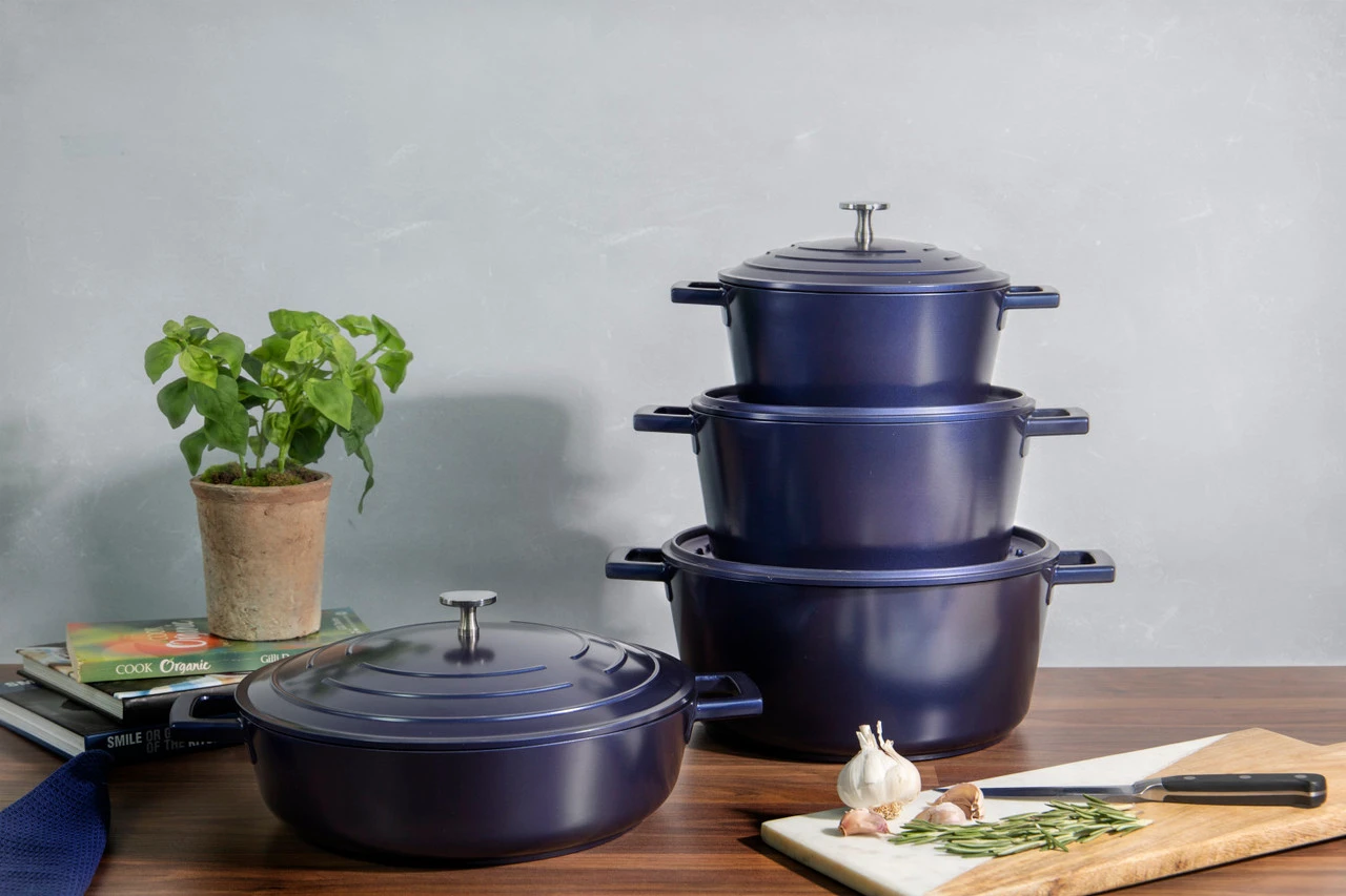 MasterClass Braadpan - Blauw - ø 20 Cm / 2.5 Liter - Standaard Anti-aanbaklaag - Afbeelding 2