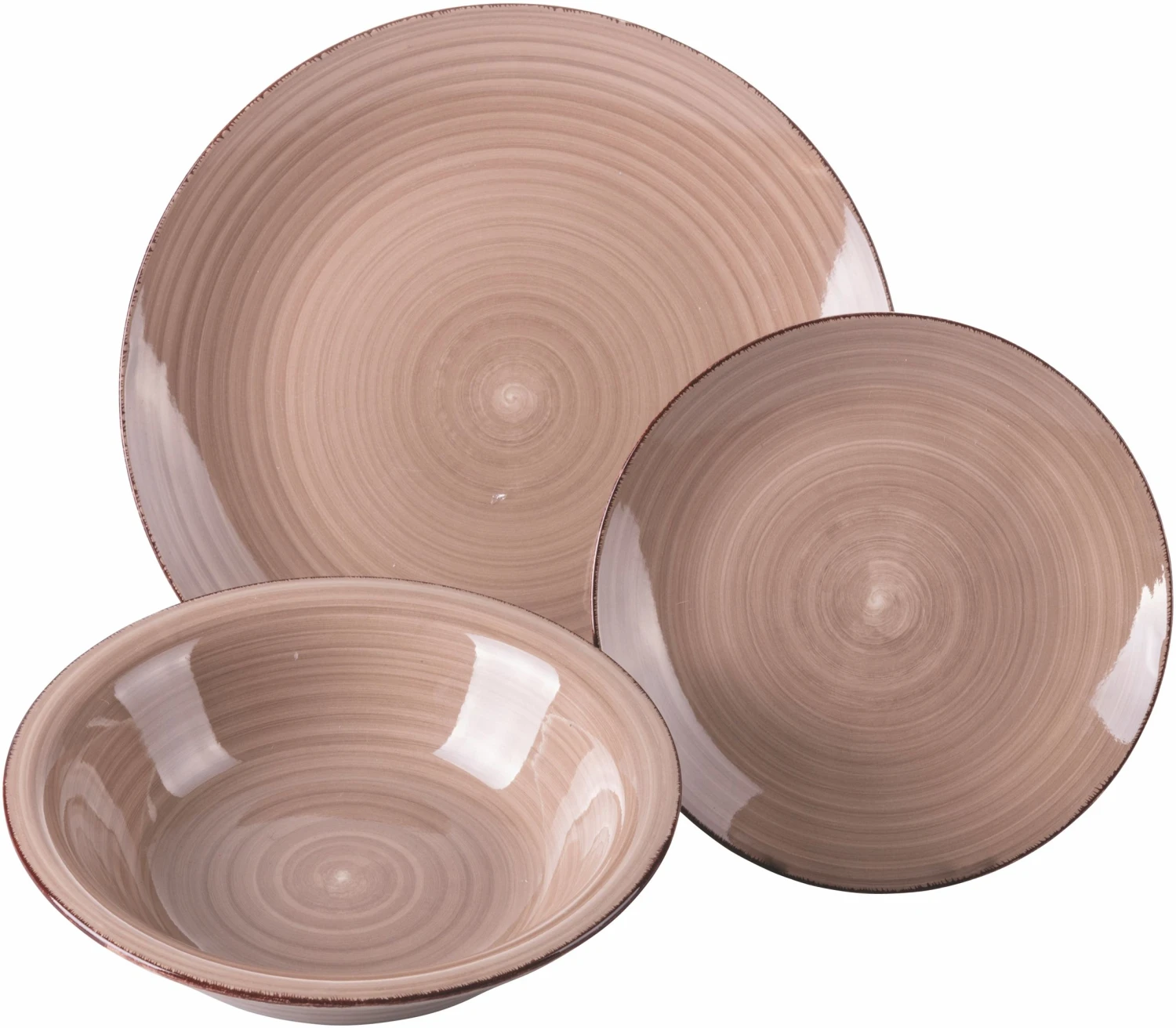 Villa D'Este Serviesset Baita - Chocolate - 12-delig / 4 Personen - Afbeelding 6