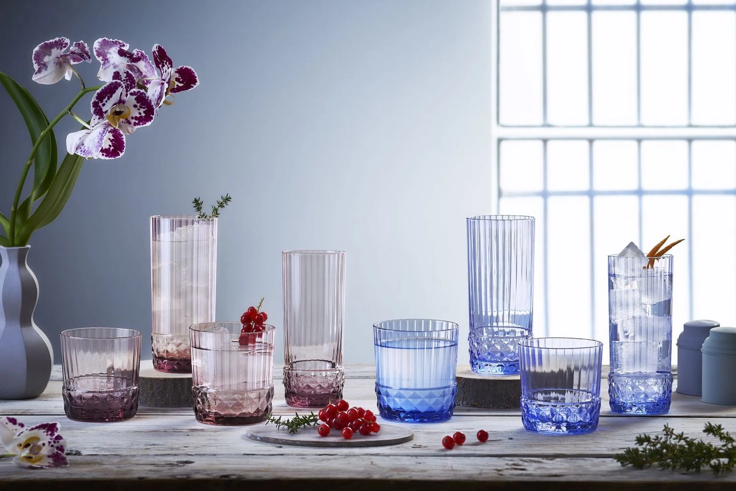 Bormioli Rocco Cocktailglazen / Whiskey Glazen / Waterglazen America 20's - Lilac Rose - 370 Ml - 6 Stuks - Afbeelding 4