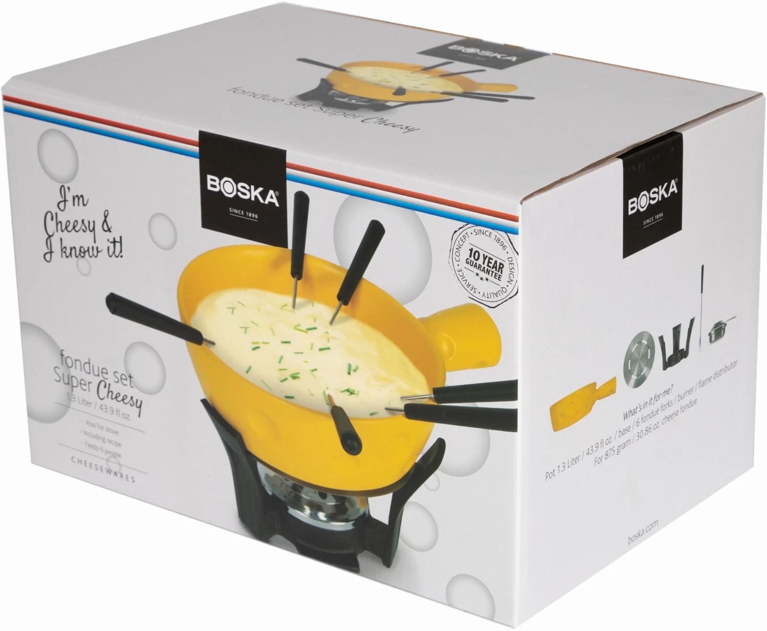 Boska Fondueset Cheesy - 6 Personen - Geel/zwart - 1.3 Liter - Afbeelding 5
