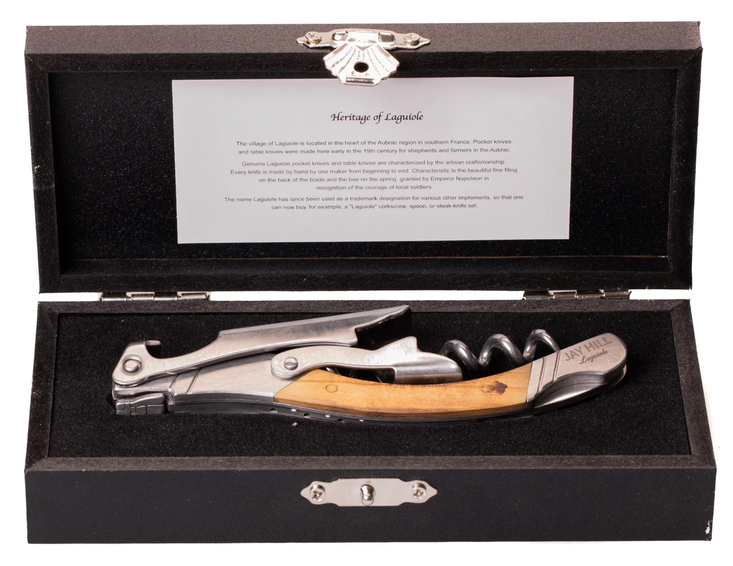 Jay Hill Kurkentrekker / Kelnersmes Laguiole - Olijfhout - Afbeelding 4