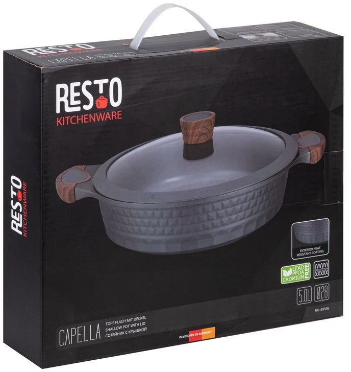 Resto Kitchenware Hapjespan Capella - ø 28 Cm / 4.4 Liter - Standaard Anti-aanbaklaag - Afbeelding 8