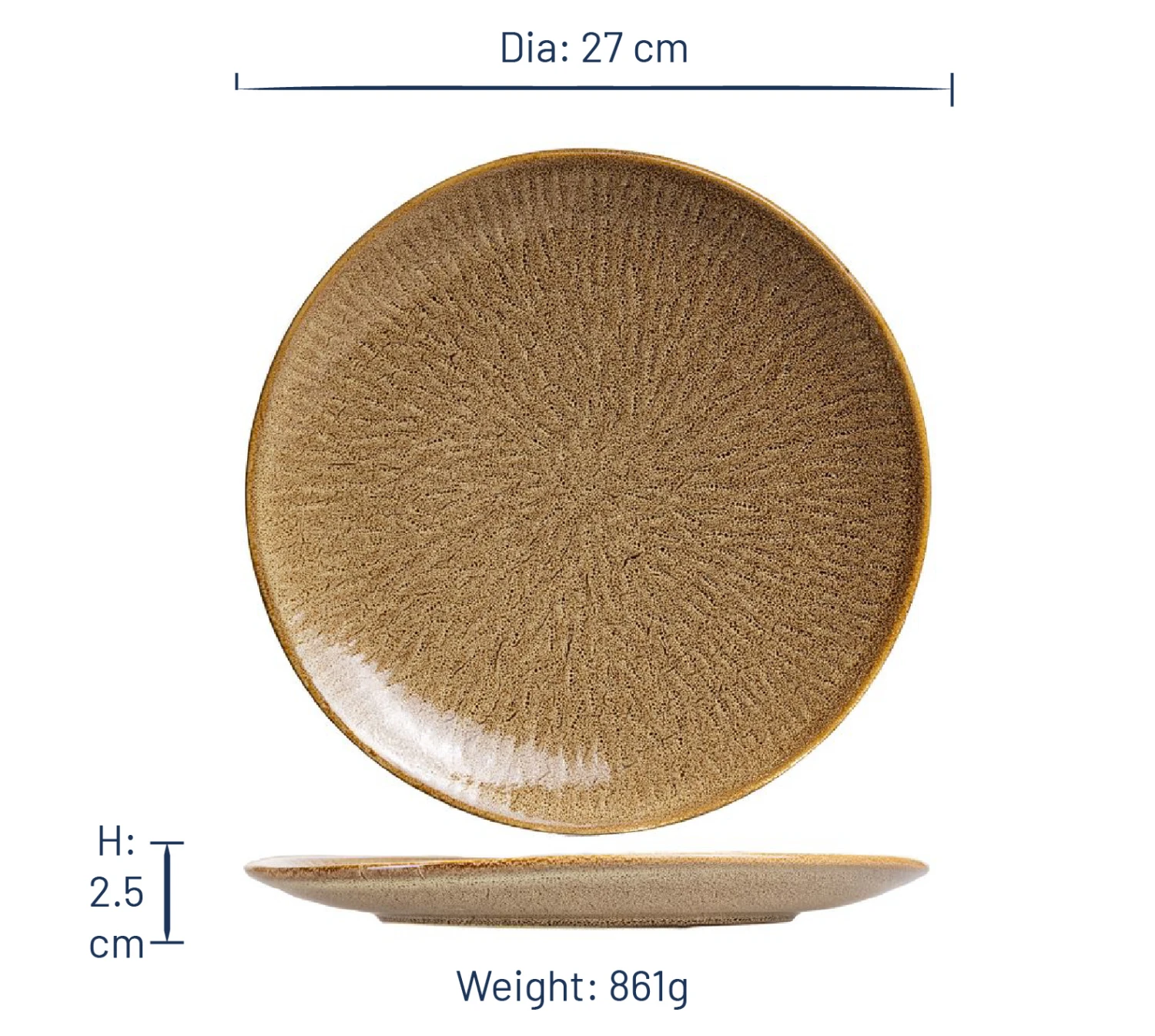 Jay Hill Serviesset Alderney - 16-delig / 4 Personen - Bruin/Geel - Afbeelding 8