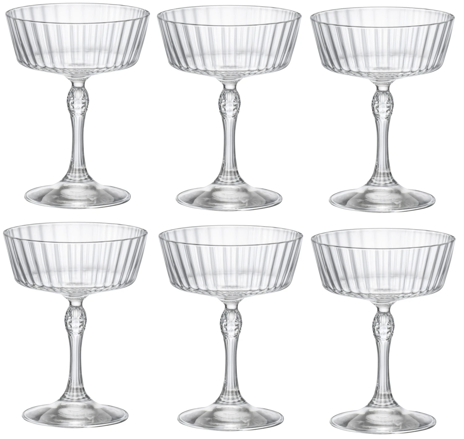 Bormioli Rocco Cocktailglazen America 20's - 270 Ml - 6 Stuks