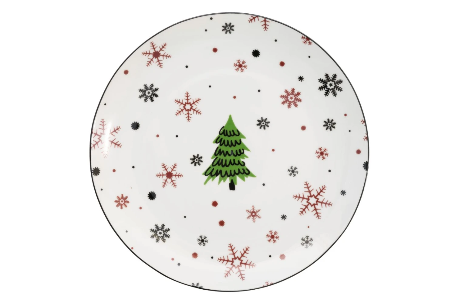 Studio Tavola Kerstservies - Porselein - Rood - 18-delig / 6 Personen - Afbeelding 8