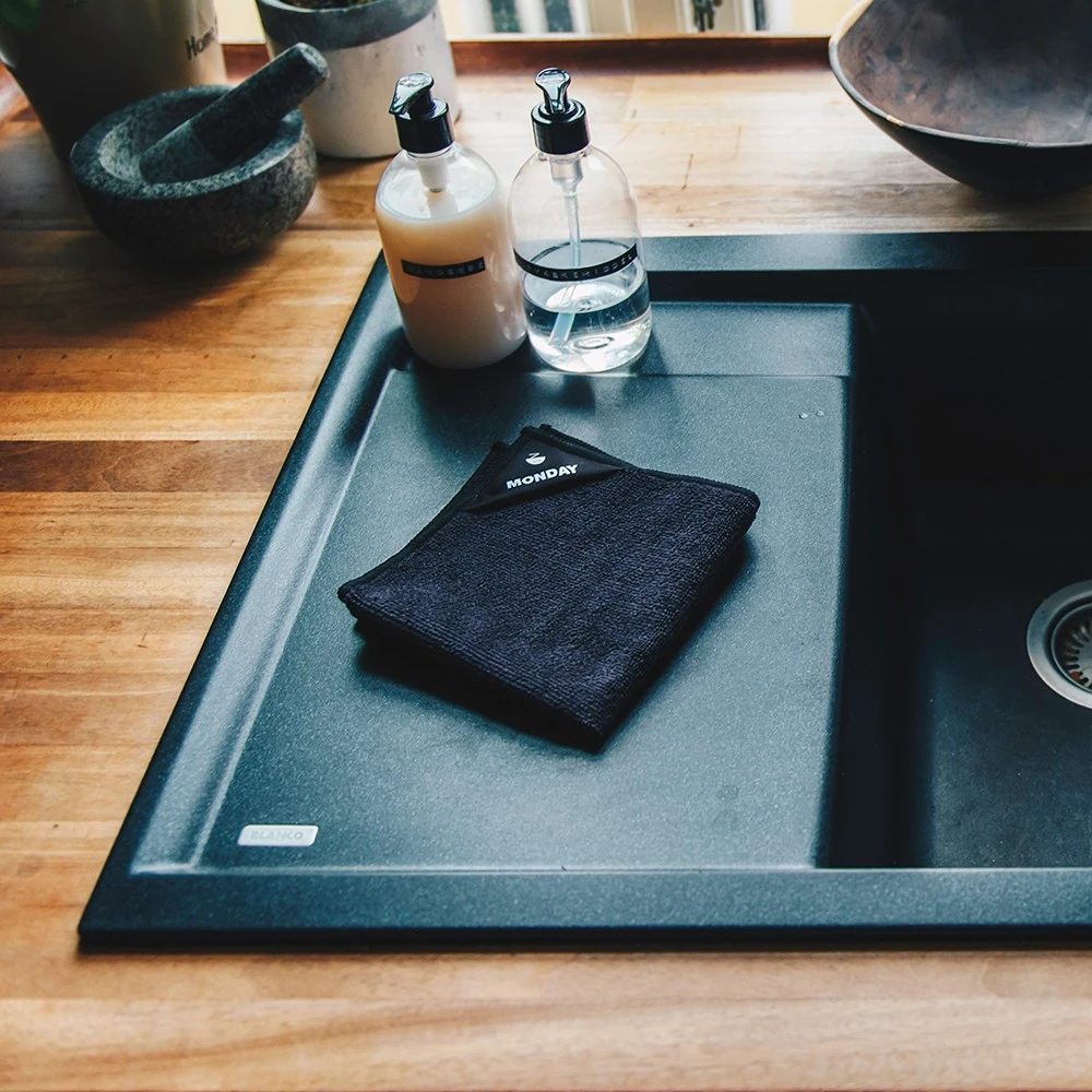 Klud Vaatdoekjes Zwart 30 X 30 - 7 Stuks - Afbeelding 3