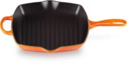 Le Creuset Grillpan Signature - Oranjerood - 26 X 26 Cm - Geëmailleerde Anti-aanbaklaag