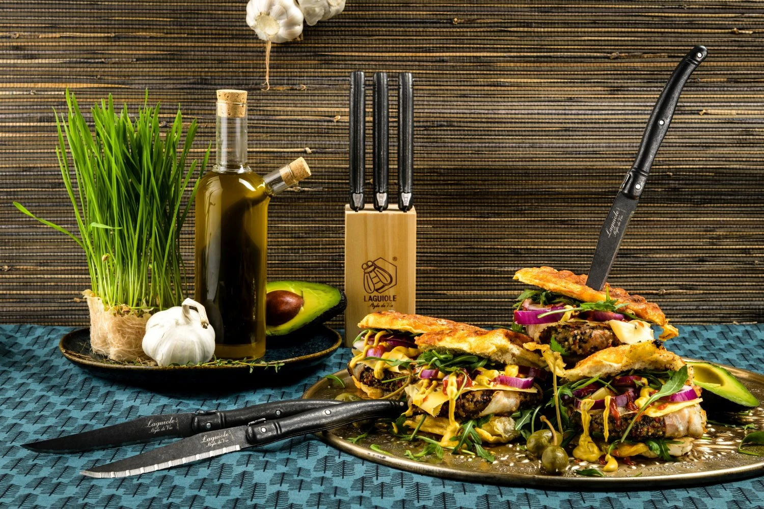 Laguiole Style De Vie Steakmessen Premium Line Black Stonewash 6 Stuks - Afbeelding 4