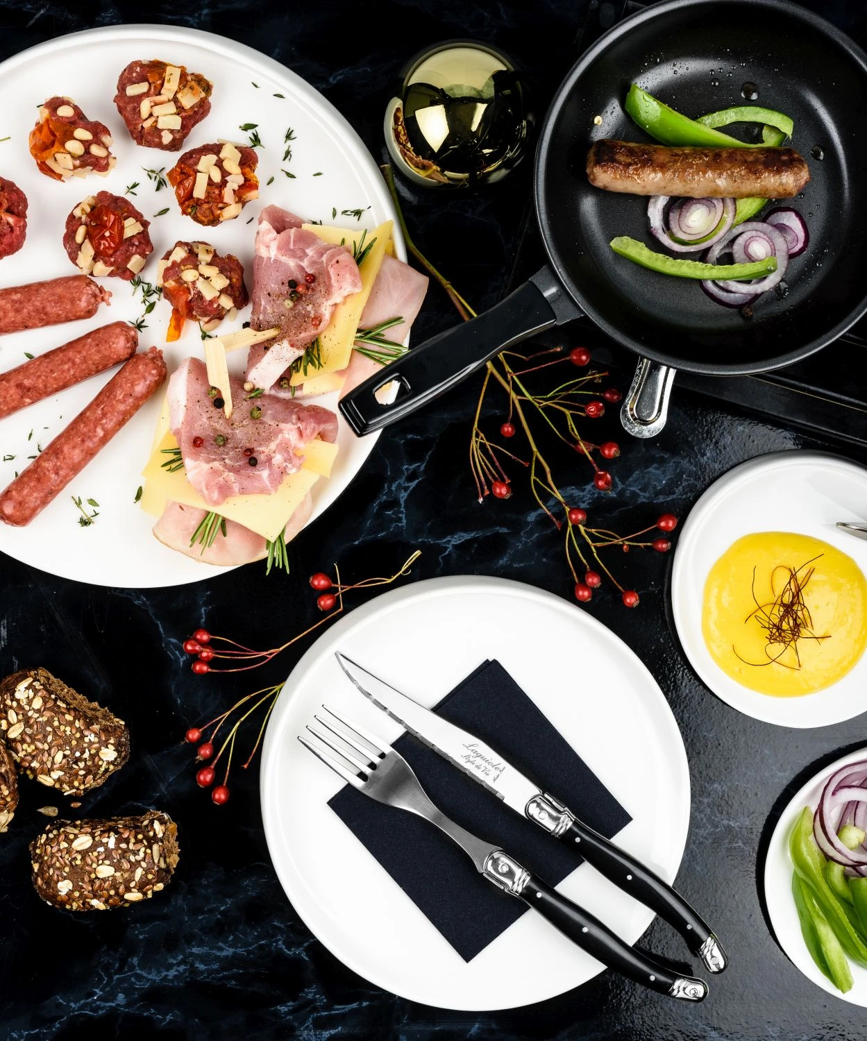 Laguiole Style De Vie Steakmessen Premium Line Zwart 6 Stuks - Afbeelding 5