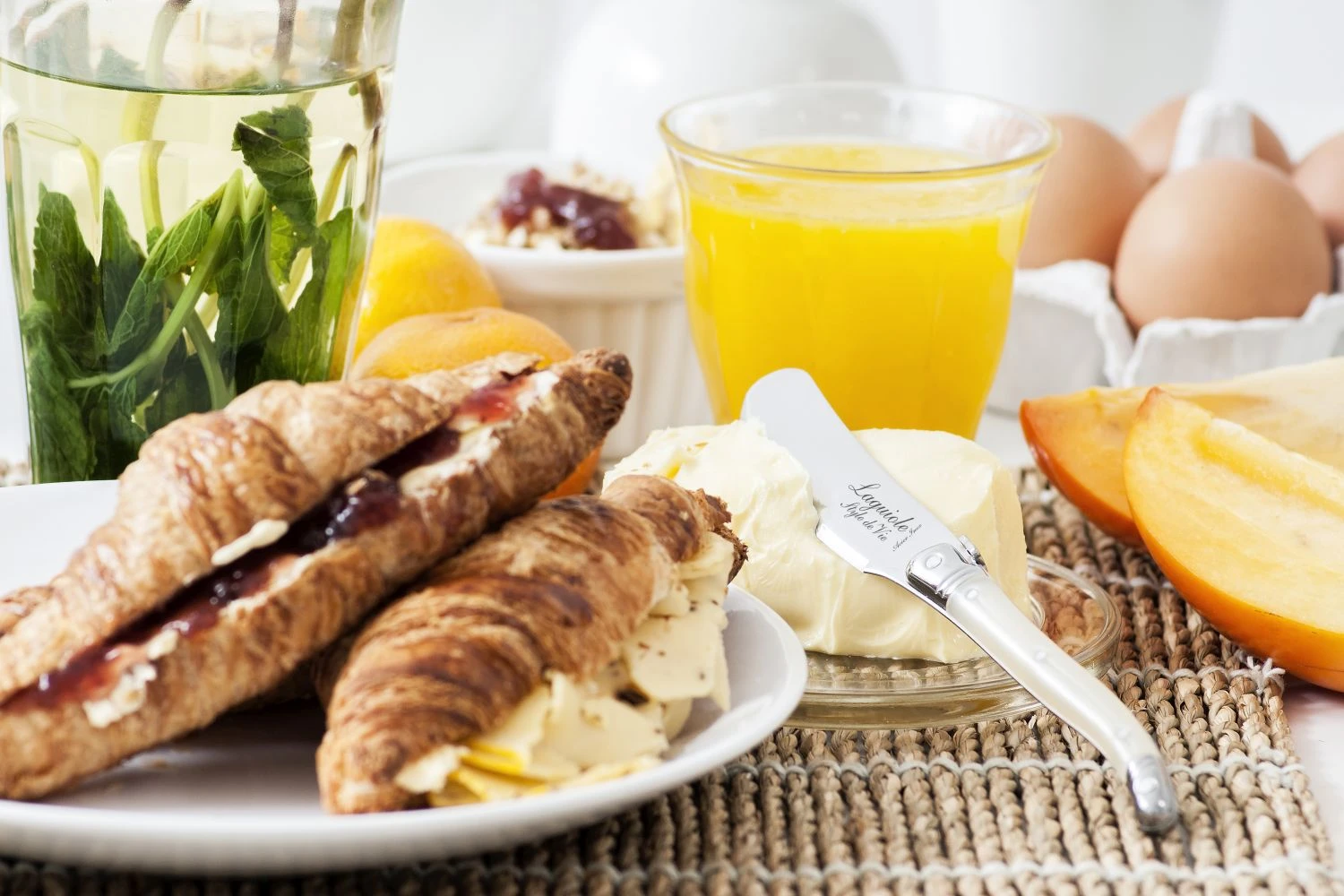 Laguiole Style De Vie Botermessen Parelmoer - 4 Stuks - Afbeelding 2