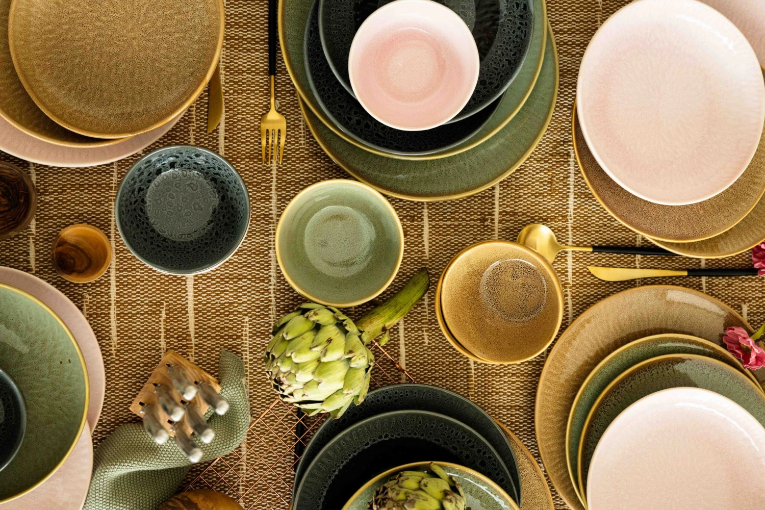 Jay Hill Serviesset Alderney - 16-delig / 4 Personen - Bruin/Geel - Afbeelding 4