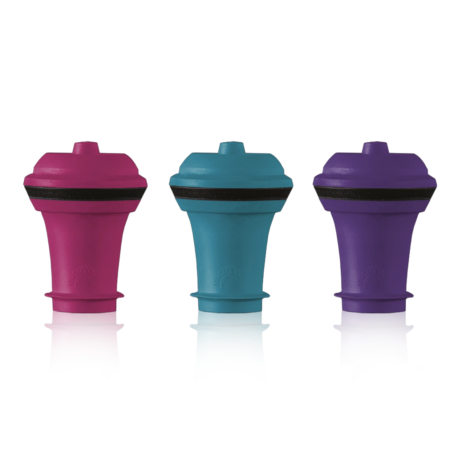 Vacu Vin Wijnstopper Vacuum Wine Stopper - Gekleurd - 3 Stuks