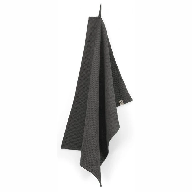Walra Keukenhanddoek Cubes Uni Off Black 50 X 70 Cm