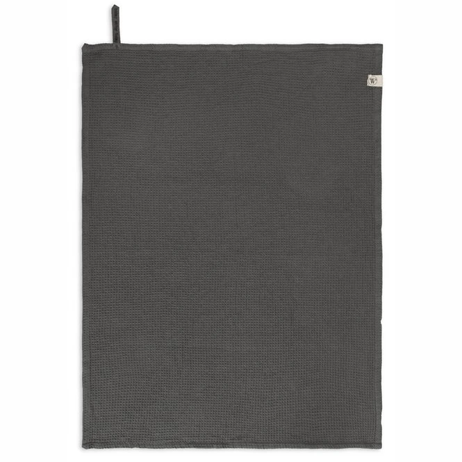 Walra Keukenhanddoek Cubes Uni Off Black 50 X 70 Cm - Afbeelding 3