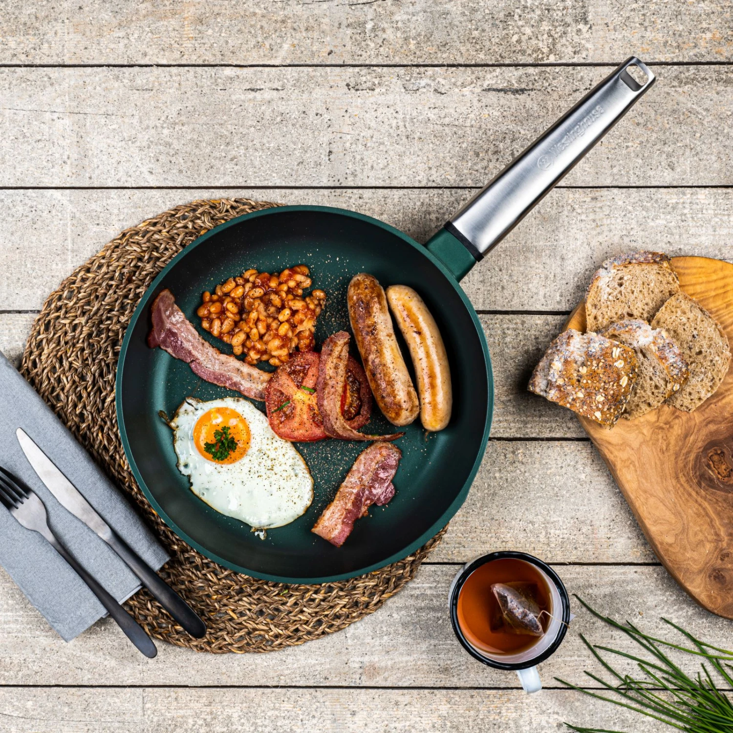 Westinghouse Koekenpan Performance - Gracious Green - ø 24 Cm - Standaard Anti-aanbaklaag - Afbeelding 8