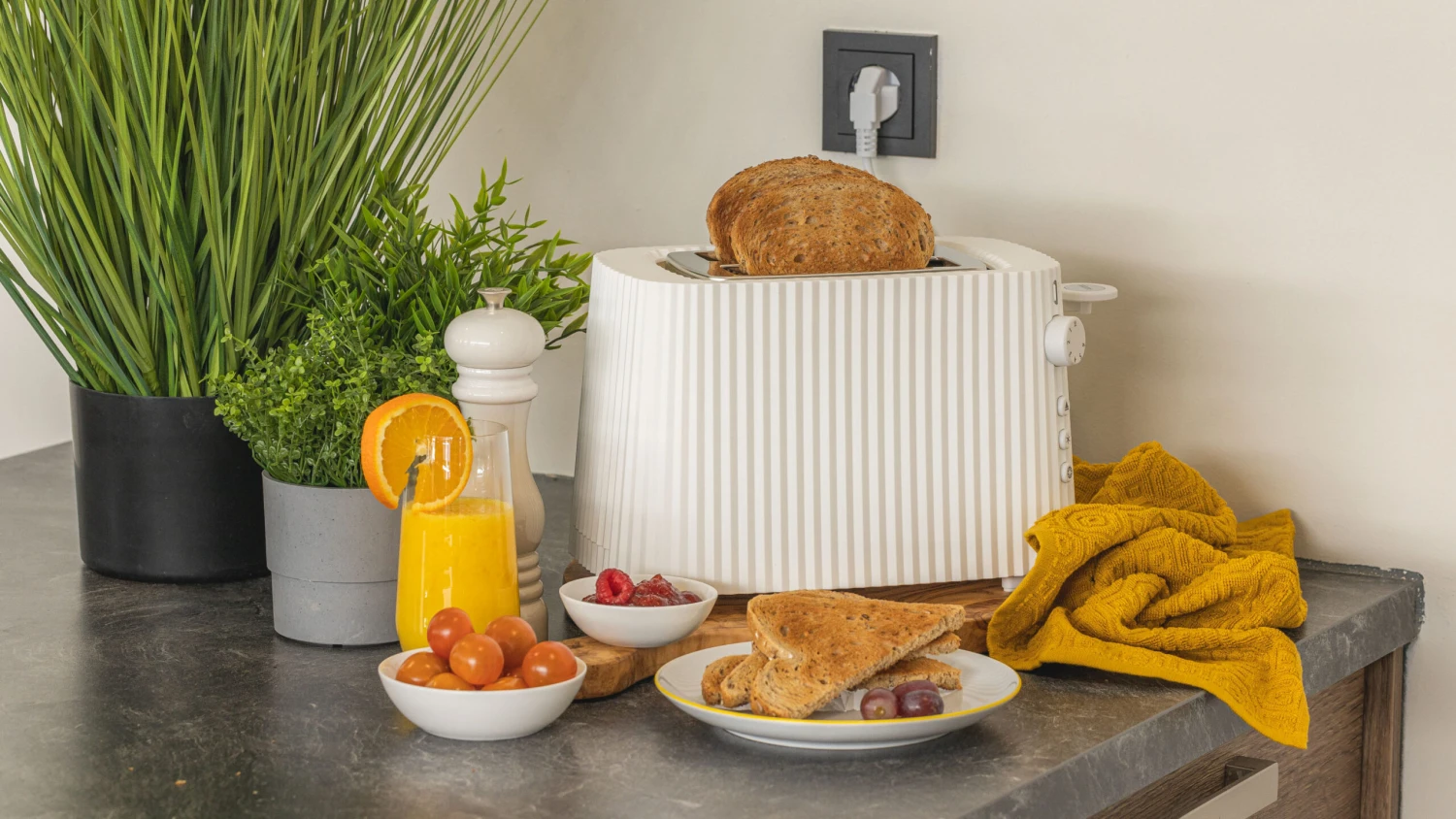 Alessi Broodrooster Plissé - 6 Standen - Wit - Michele De Lucchi - MDL08 W - Afbeelding 2