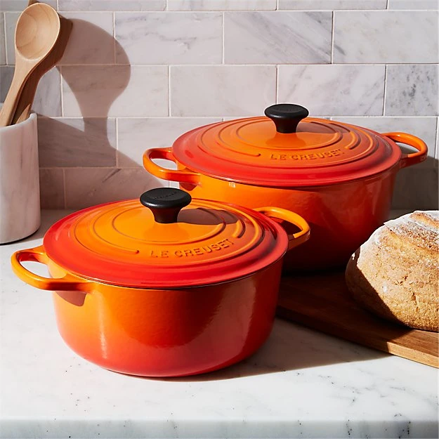 Le Creuset Braadpan Signature - Oranjerood - ø 28 Cm / 6.7 Liter - Afbeelding 2