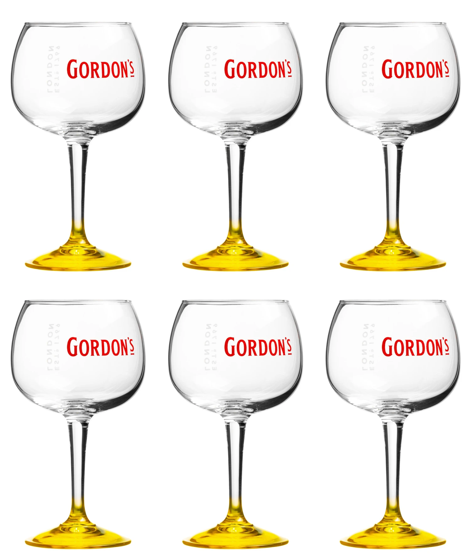 Gordon's Gin Tonic Glazen - Lemon - 6 Stuks