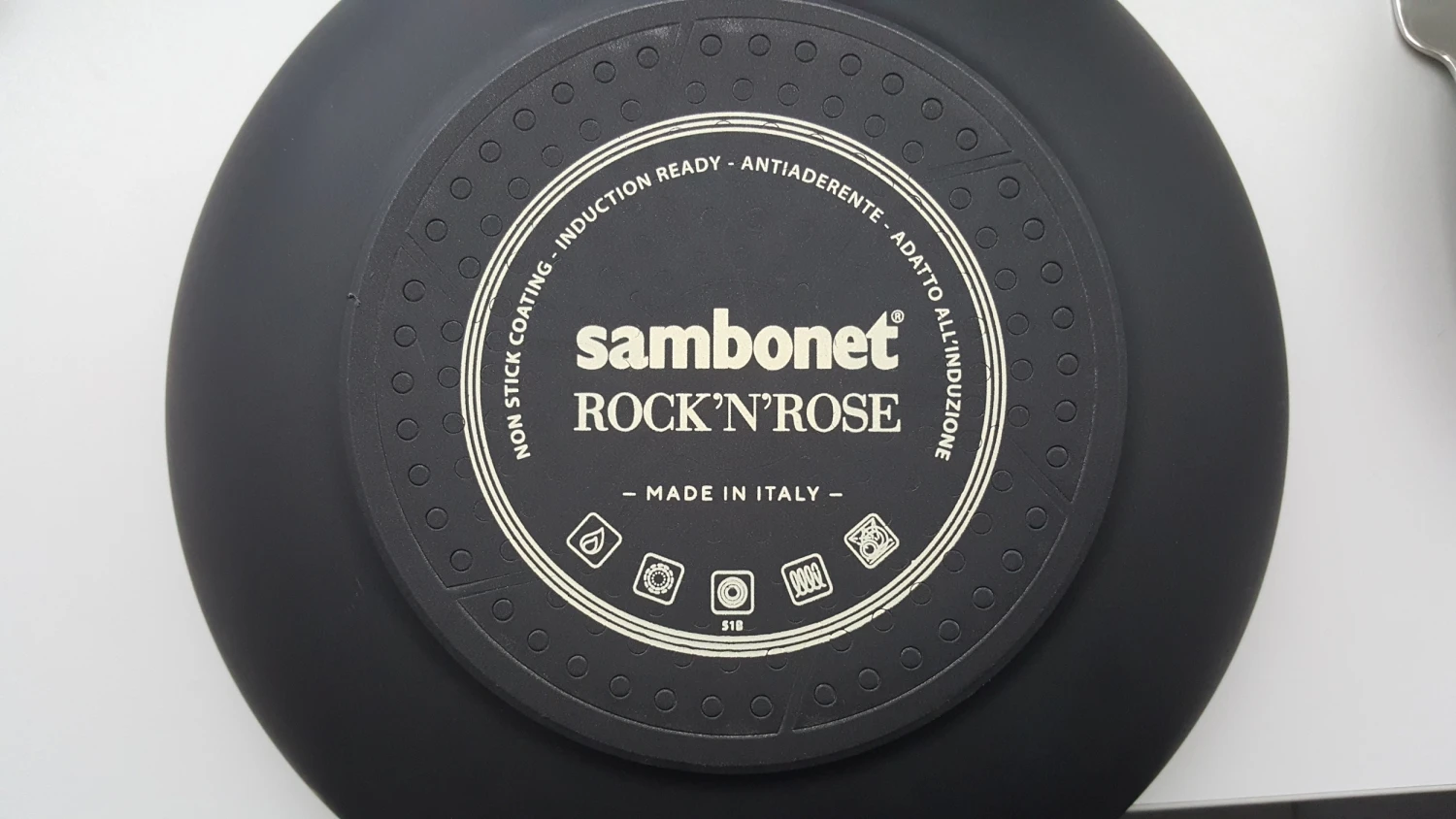 Sambonet Wokpan Rock 'n' Rose - Zwart - ø 32 Cm - Standaard Anti-aanbaklaag - Afbeelding 4