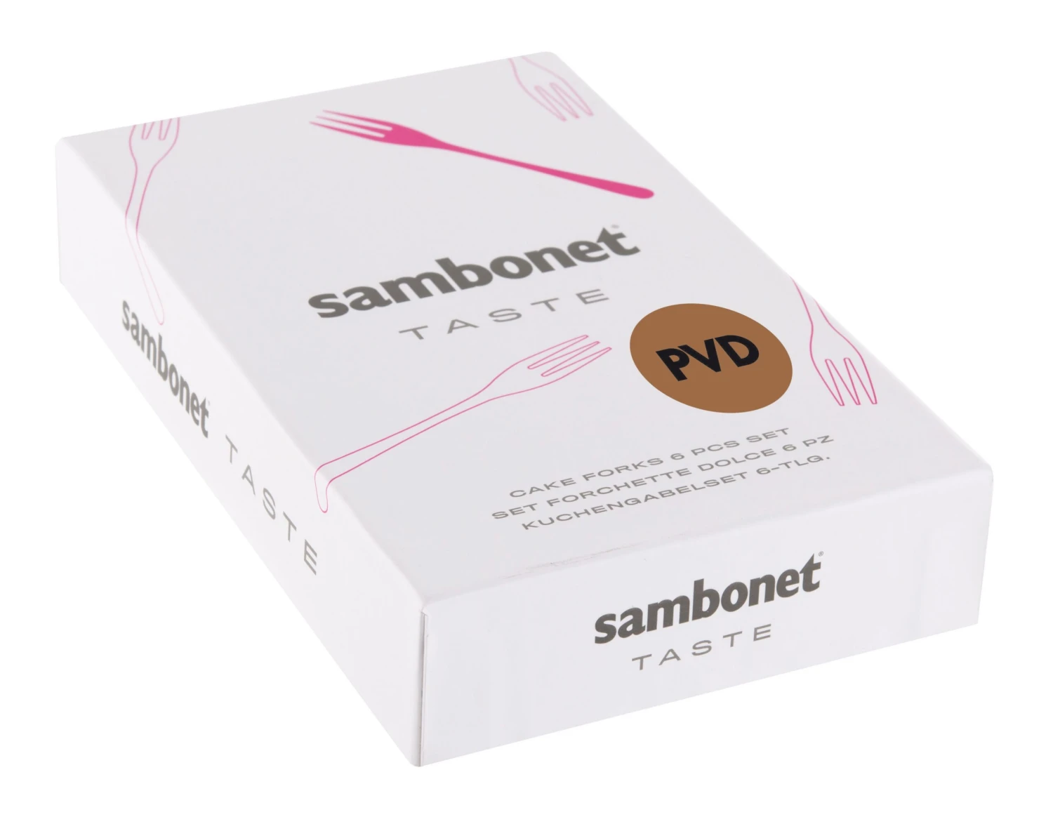 Sambonet Gebaksvorkjes Taste Antique Champagne 6 Stuks - Afbeelding 3