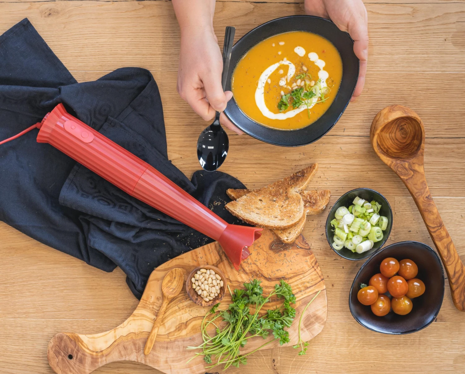 Alessi Staafmixer Set Plissé - Rood - Michele De Lucchi - MDL10S R - Afbeelding 2